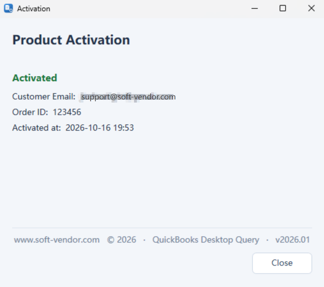 QbQuery activation