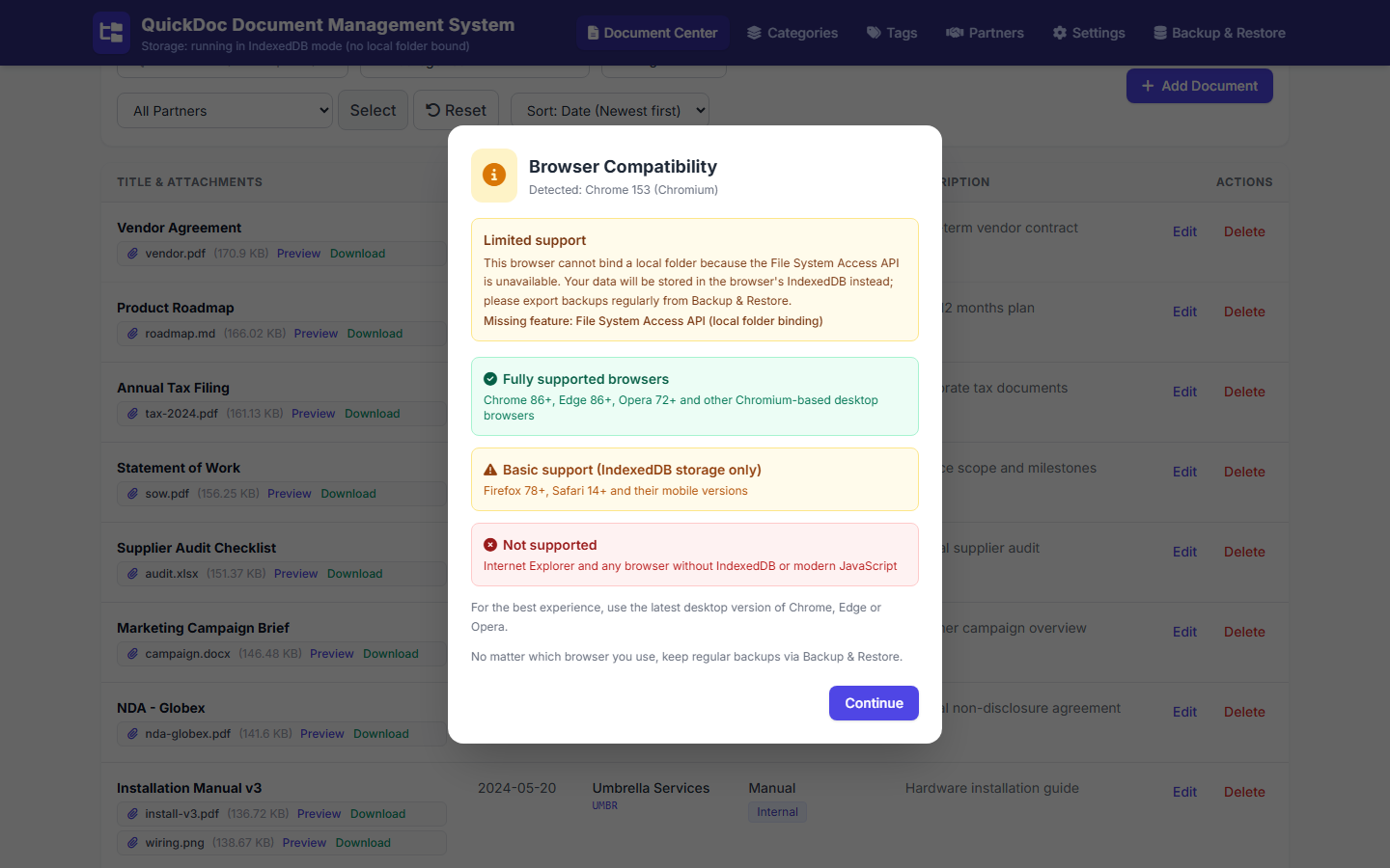 Browser compatibility